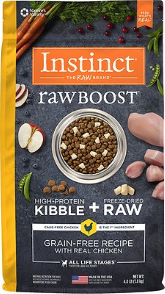 Instinct Raw Boost Grain-Free Recipe with Real Chicken Dry Dog Food, 4-lb