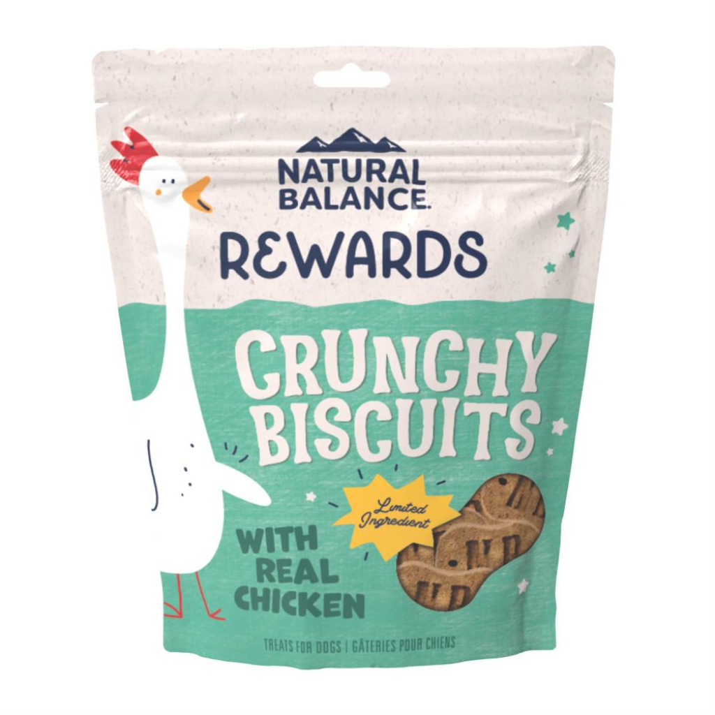 Natural Balance Rewards Crunchy Biscuits with Real Chicken Dog Treats, 14-oz