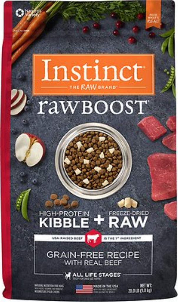 Instinct Raw Boost Grain-Free Recipe with Real Beef Dry Dog Food, 20-lb