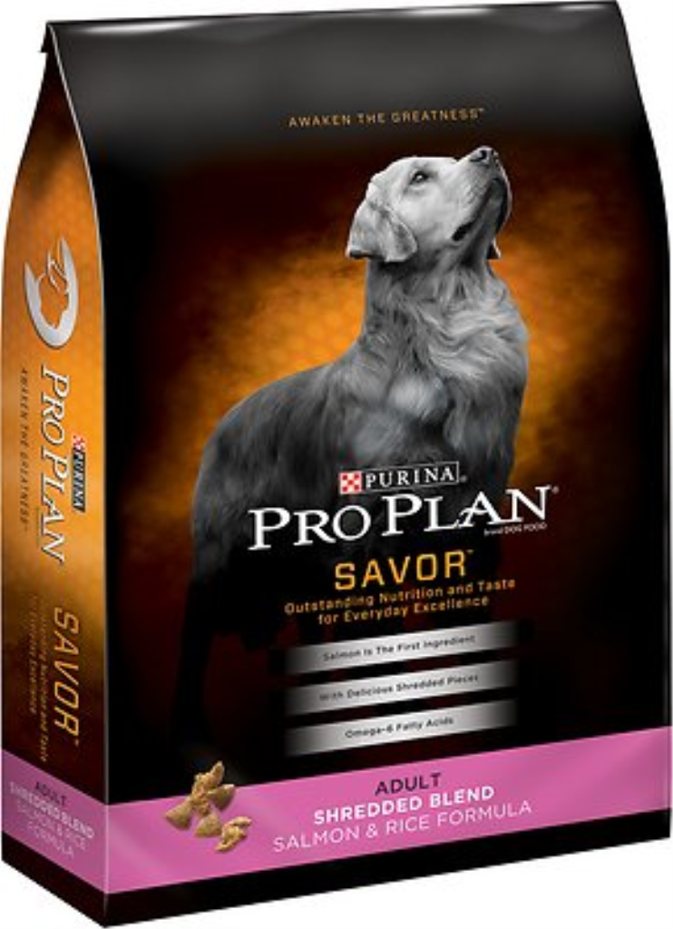 Purina Pro Plan Savor Adult Shredded Blend Salmon & Rice Formula Dry Dog Food, 33-lb