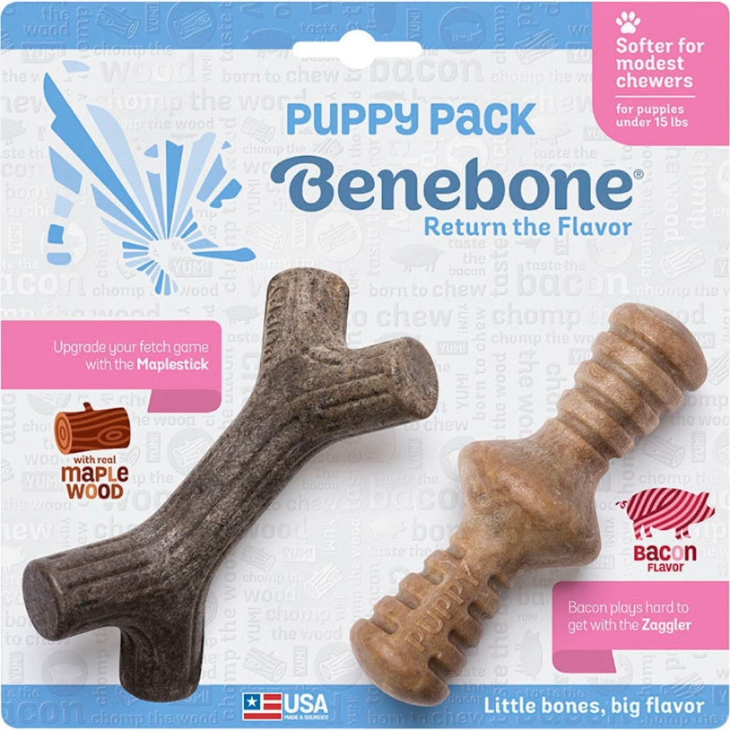 Benebone Puppy Pack Dog Chew Toys, 2-pack