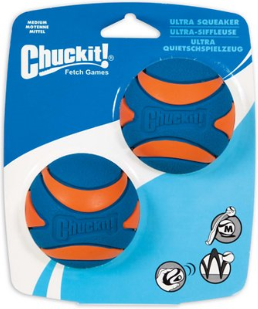 Chuckit! Ultra Squeaker Ball, Medium, 2 count