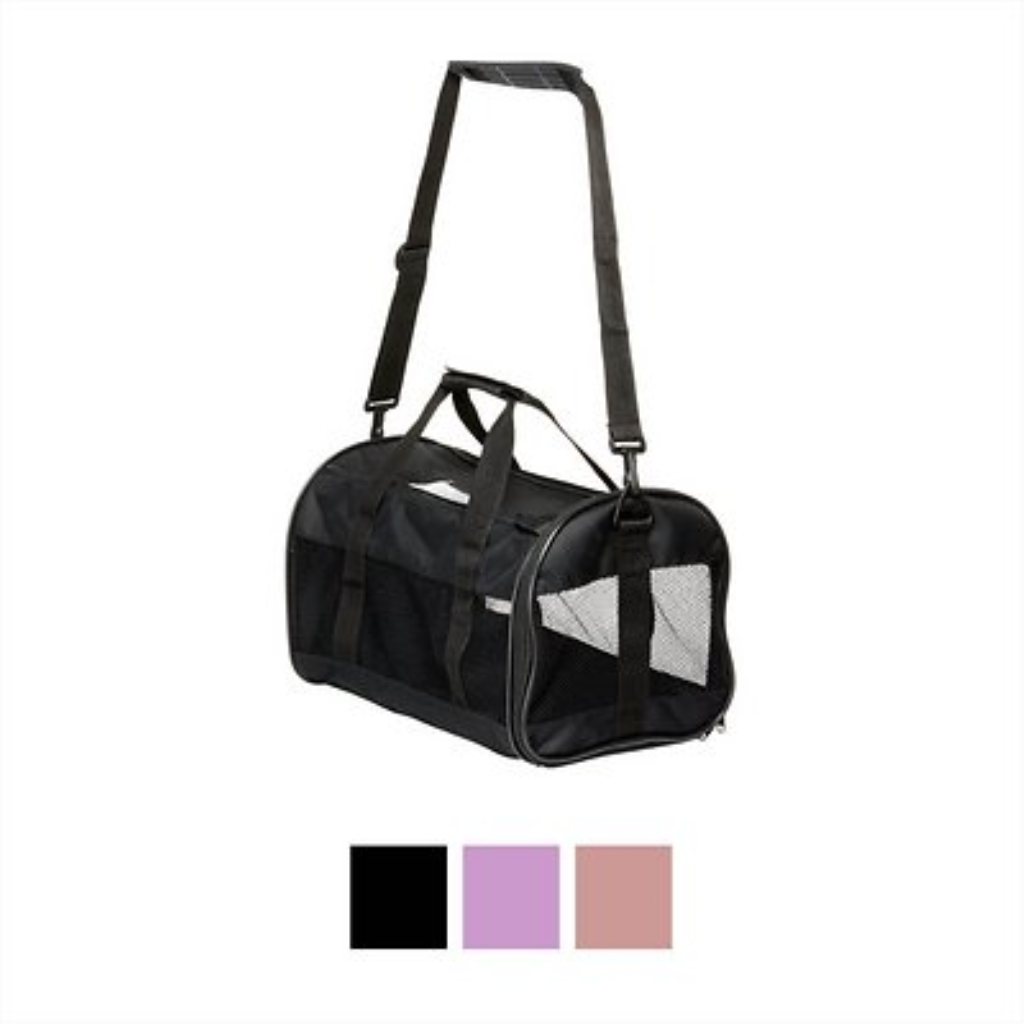 Petmate Soft Sided Pet Kennel Cab & Carrier, Black, Medium