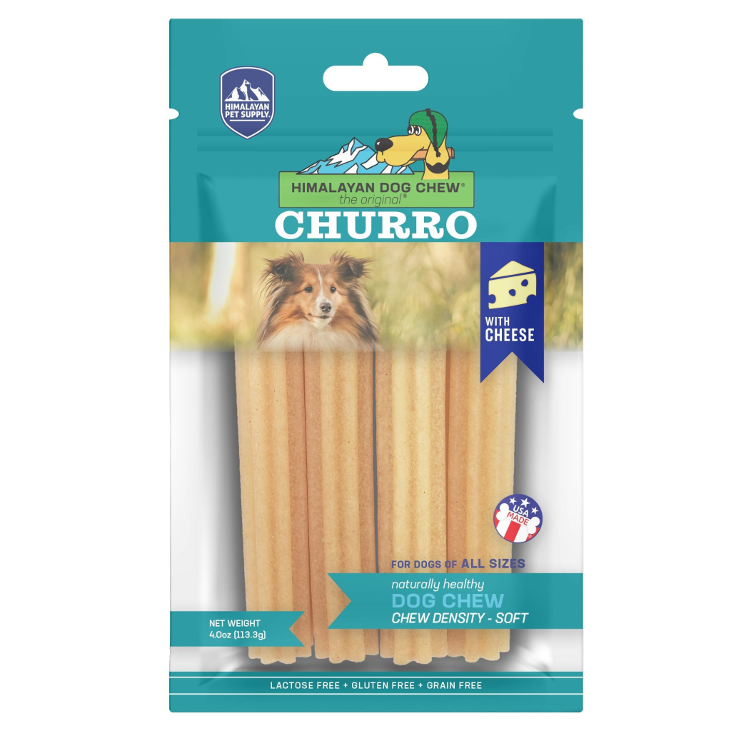 Himalayan Pet Supply Churro Dog Chew, Cheese, 4-count
