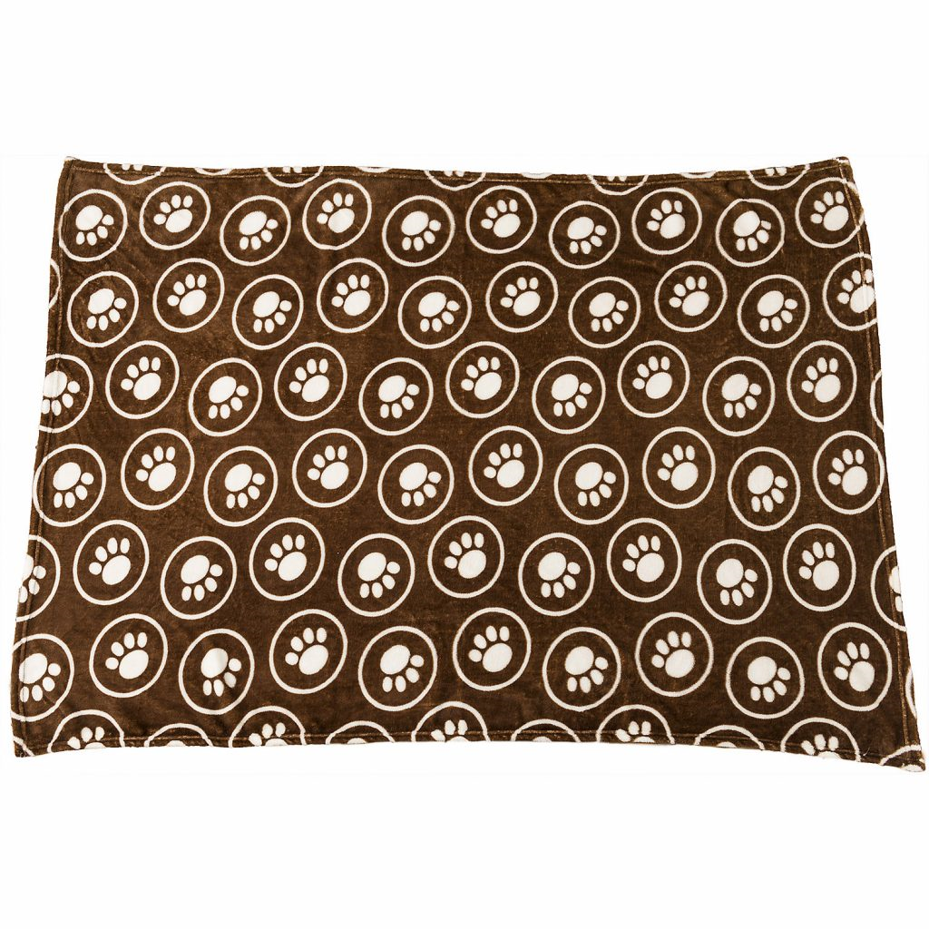Ethical Pet Spot Snuggler Paws/Circle Dog Blanket, Chocolate, 40-in x 60-in