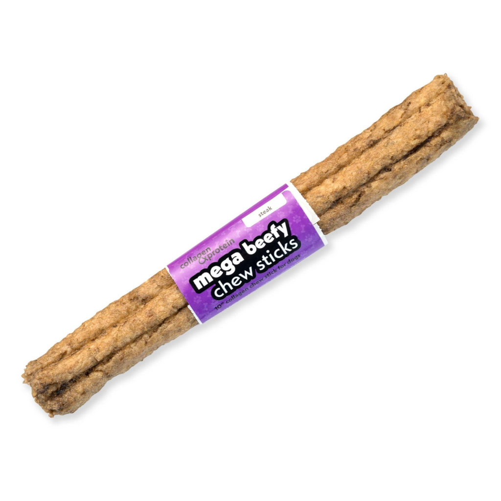 Frankly Mega Beefy Chew Sticks Steak Dog Treats, 10-in, 1-count