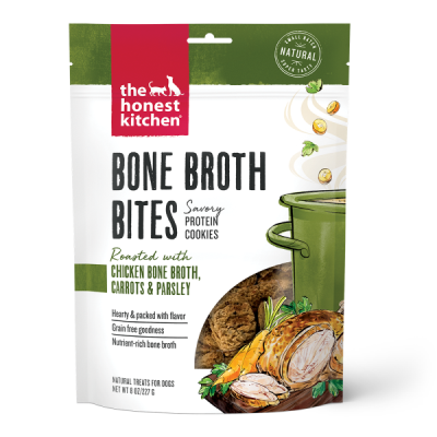 The Honest Kitchen Bone Broth Bites Chicken Dog Treats, 8-oz