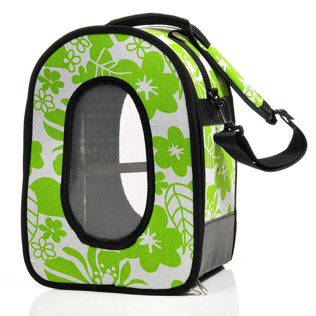 A&E Cage Company The Voyager Soft Sided Pet Travel Carrier, Green, Large