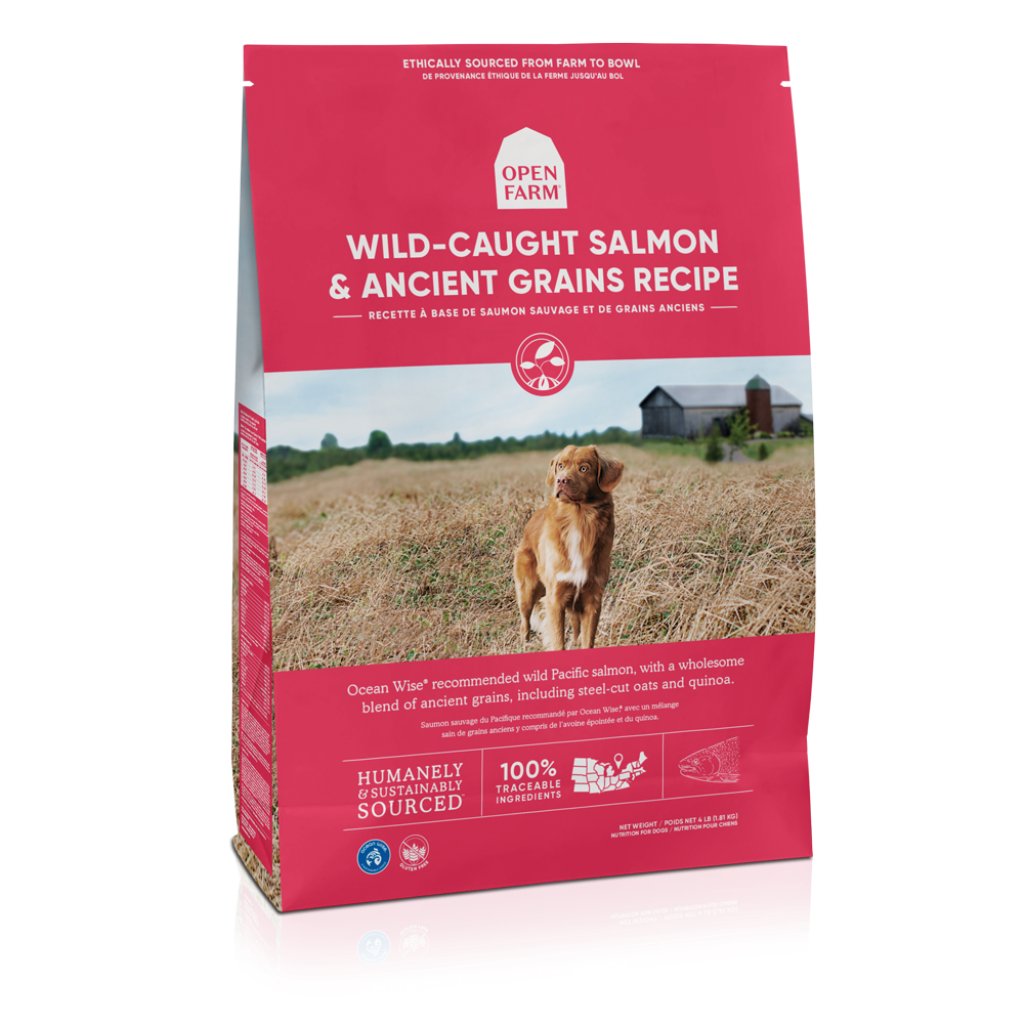 Open Farm Wild-Caught Salmon & Ancient Grains Recipe Dry Dog Food, 4-lb
