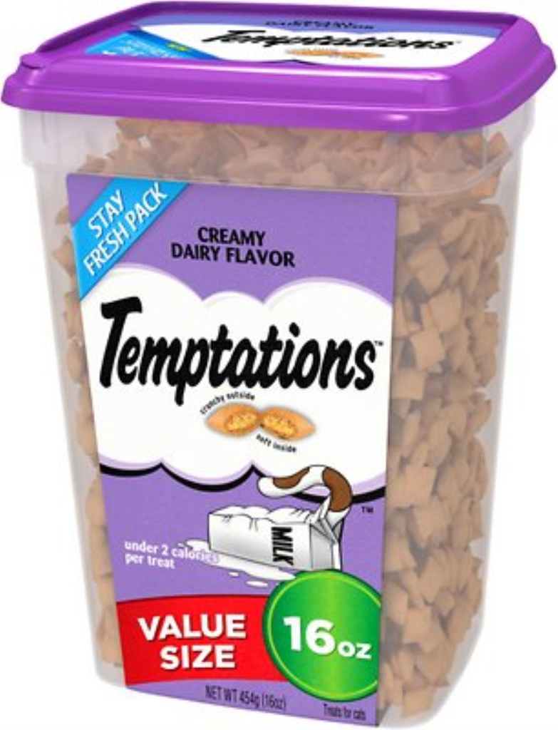 Temptations Creamy Dairy Flavor Cat Treats, 16-oz tub