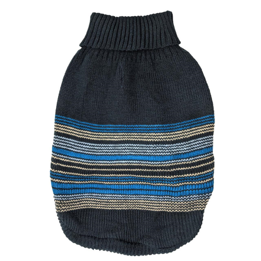 Ethical Fashion Pet Cool Stripes Dog Sweater, Gray, X-Small