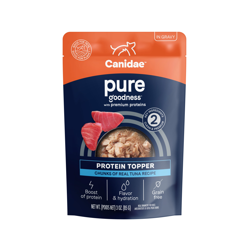 Canidae PURE Goodness Protein Topper Chunks of Real Tuna Recipe in Gravy for Dogs, 3-oz