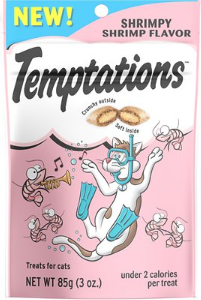 Temptations Shrimpy Shrimp Flavor Cat Treats, 3-oz