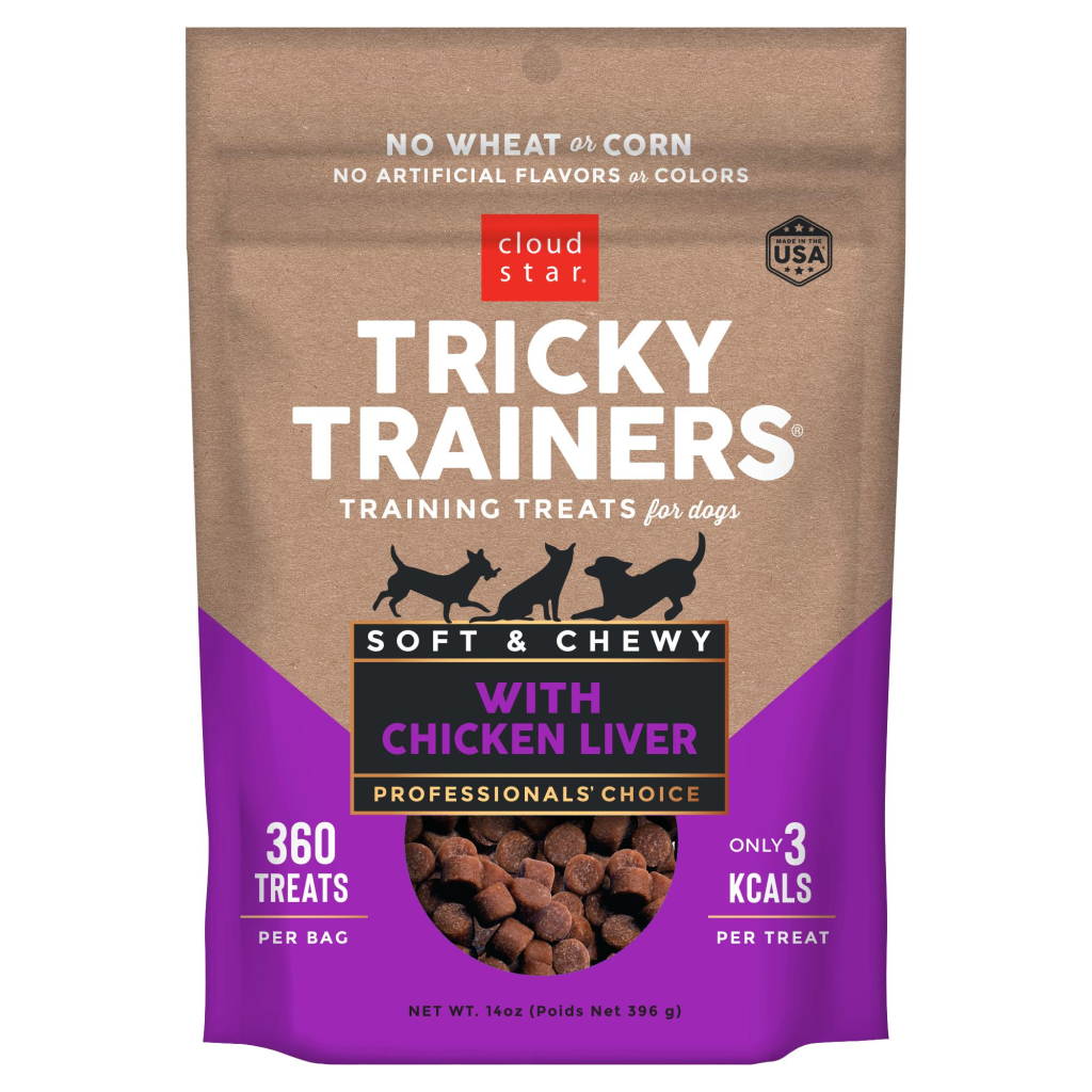 Cloud Star Chewy Tricky Trainers Liver Flavor Dog Treats, 14-oz