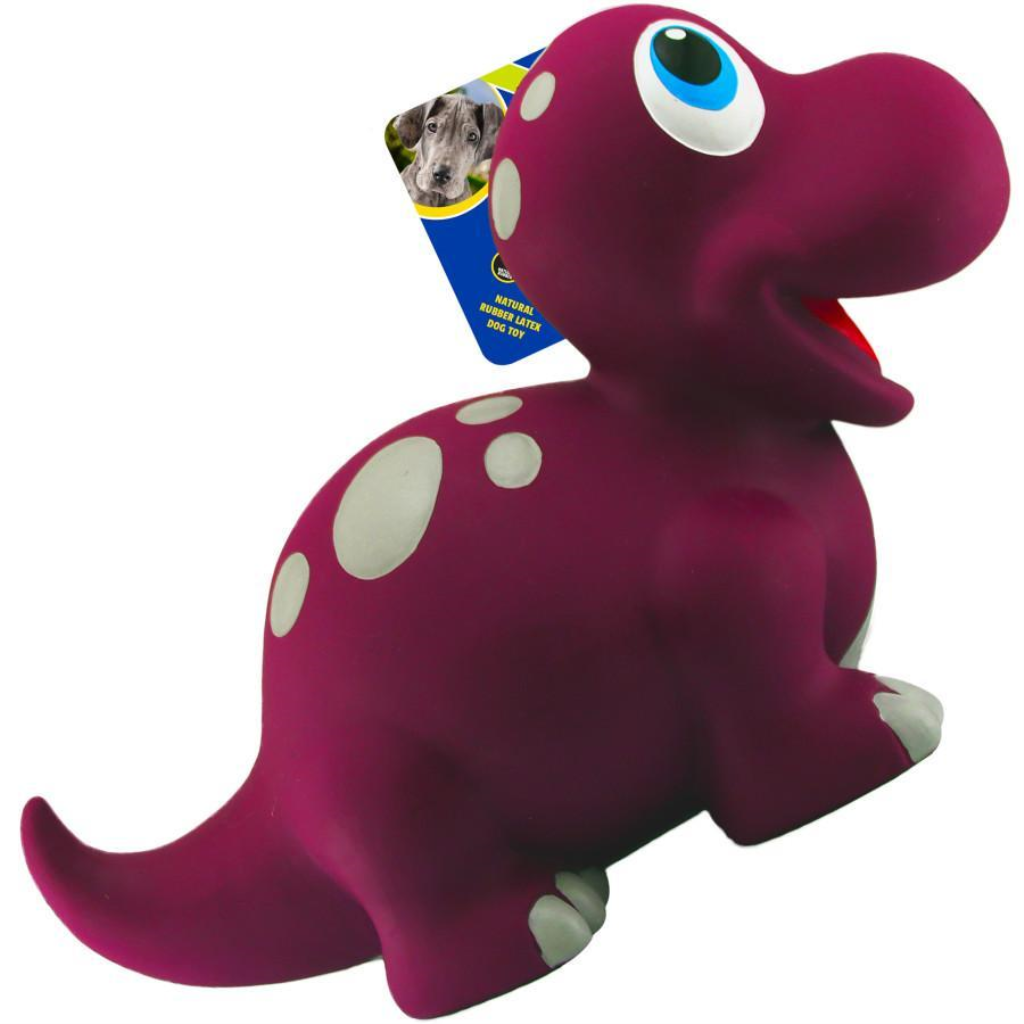 Petsport NaturFlex Dinosaur Brontosaurus Latex Dog Toy, Large