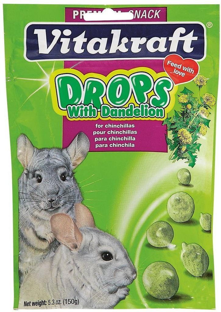 Vitakraft Drops with Dandelion Chinchilla Treats, 5.3-oz