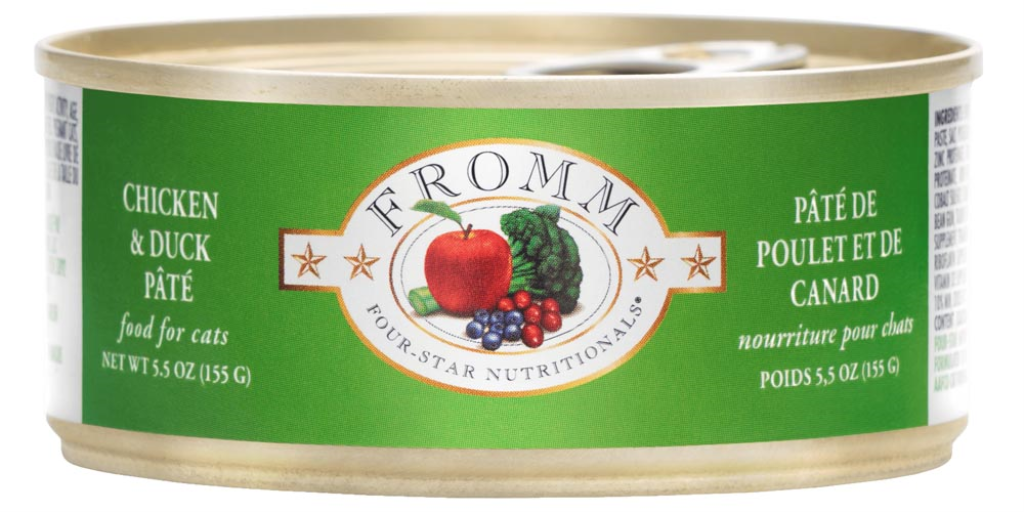 Fromm Four-Star Nutritionals Chicken & Duck Pate Canned Cat Food, 5.5-oz