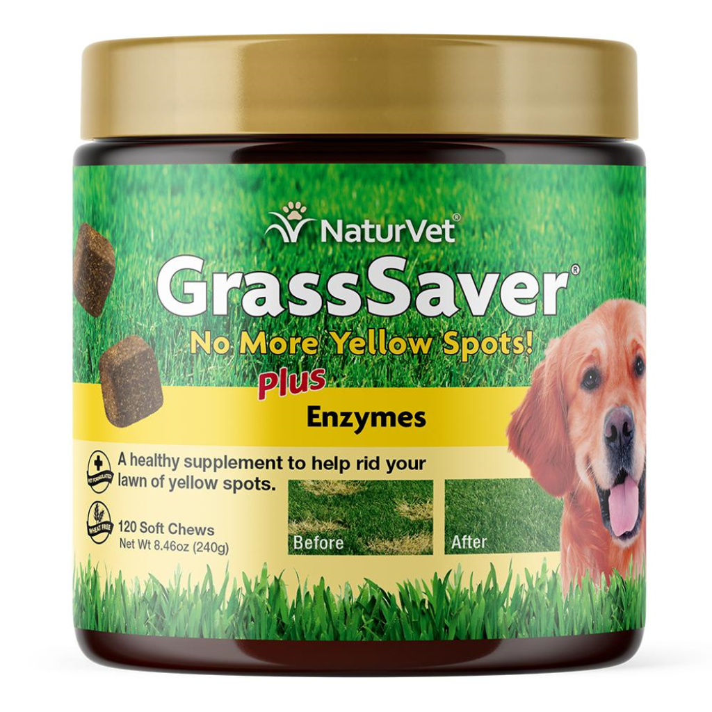 NaturVet GrassSaver No More Yellow Spots! Plus Enzymes Soft Chews Dog Supplement, 120-count