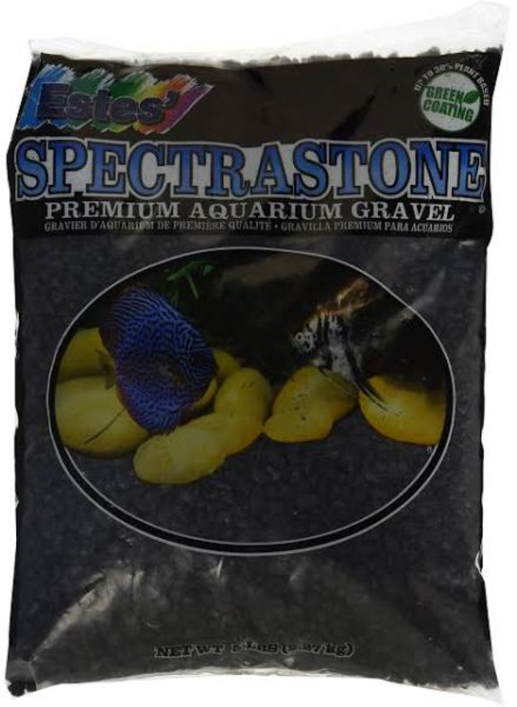 Estes Special Gravel for Freshwater Aquariums, Black, 25-lb