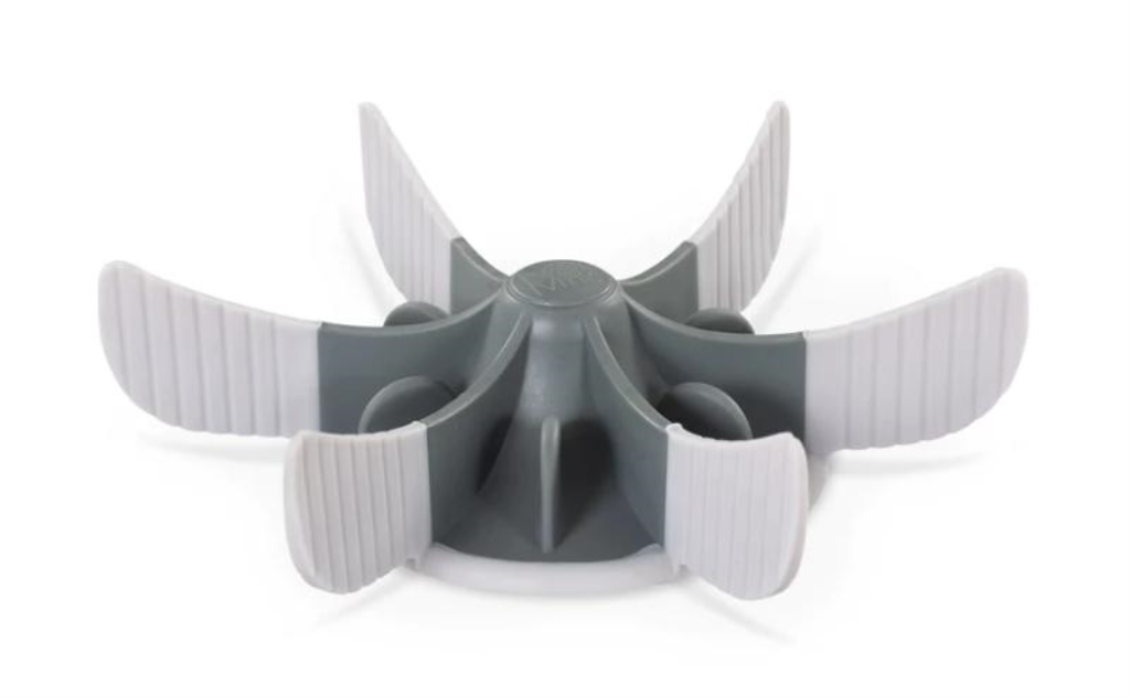 Messy Mutts Universal Slow Feeder Bowl Insert with Suction Cups for Dogs, Cool Grey, 7.5-in