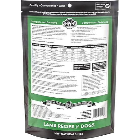 NorthWest Naturals Freeze Dried Lamb Dog Food 12oz