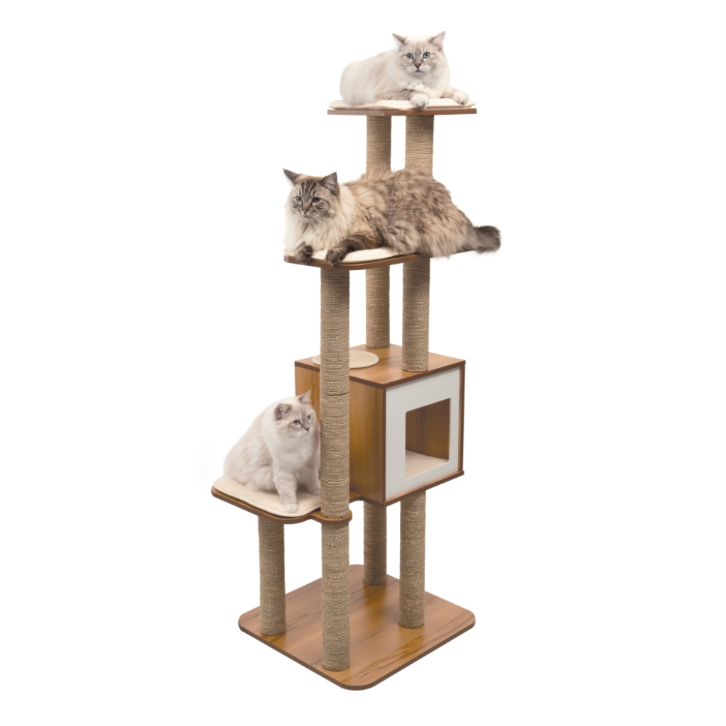 Catit Vesper Cat Tree, High Base XL, Walnut