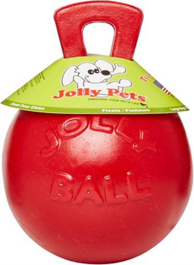 Jolly Pets Tug-n-Toss Dog Toy, Red, 8-in