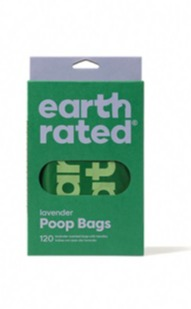 Earth Rated Poop Bags Easy-Tie Handle Bags, Lavender Scented, 120 count