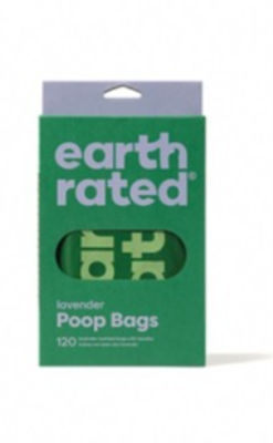Earth Rated Poop Bags Easy-Tie Handle Bags, Lavender Scented, 120 count