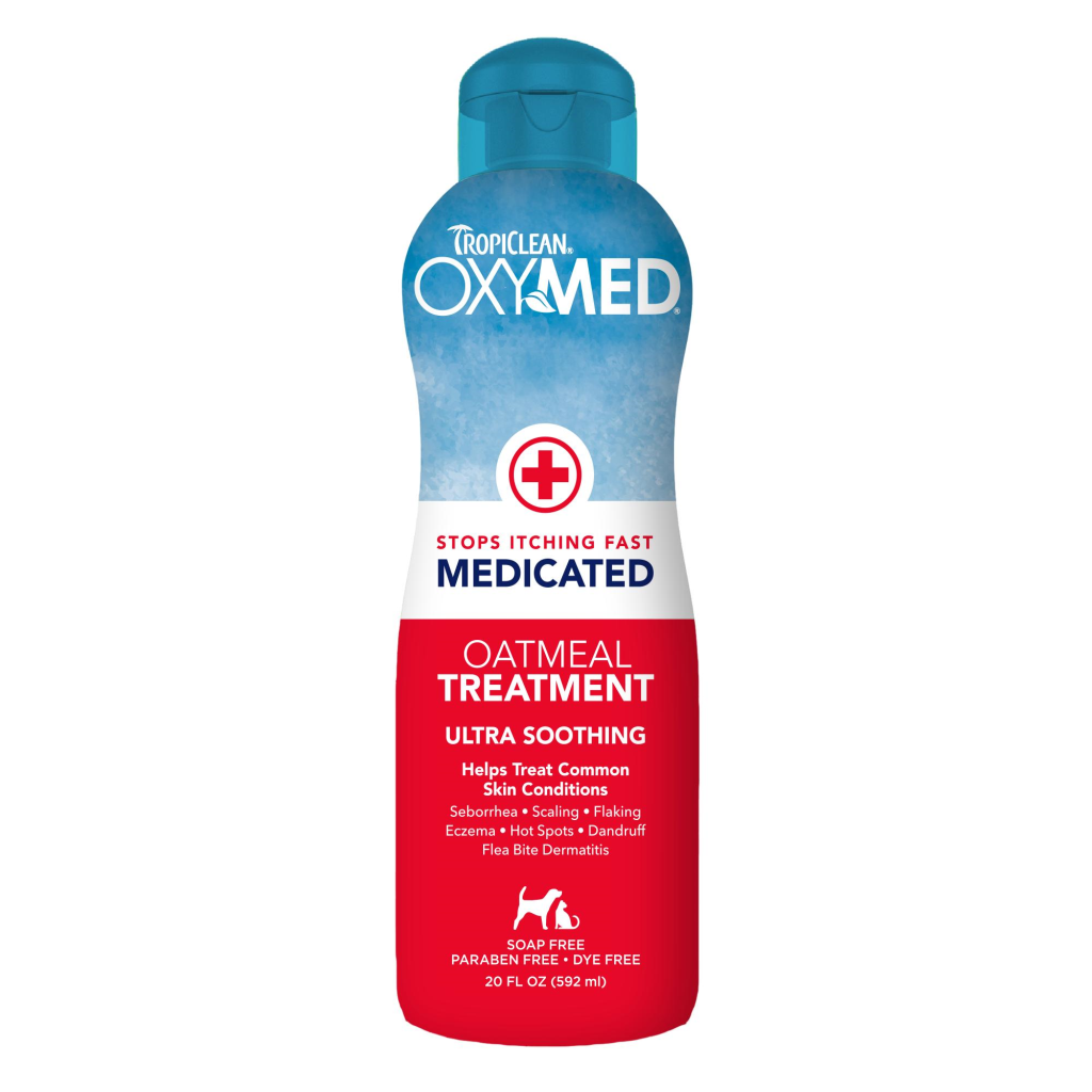 Tropiclean OxyMed Medicated Anti-Itch Oatmeal Treatment for Pets, 20-oz