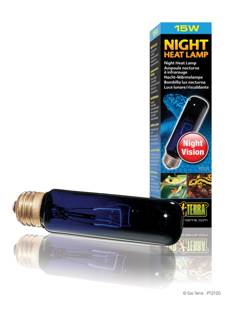 Exo Terra Night Heat Bulb Reptile Lamp, 15-w bulb