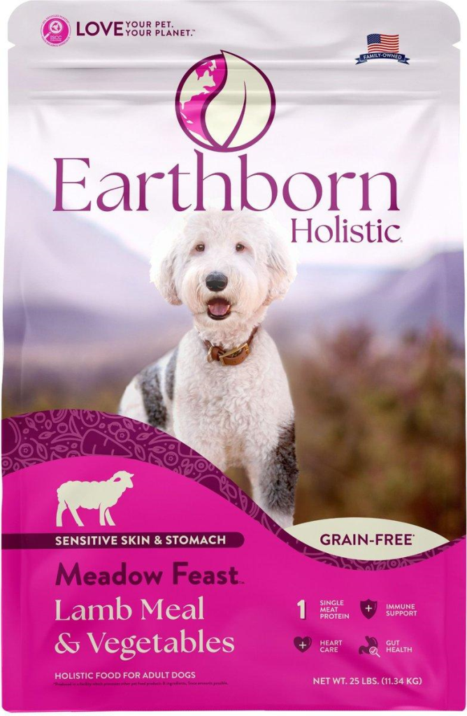 Earthborn Holistic Meadow Feast Lamb Meal & Vegetables Grain-Free Dry Dog Food, 12.5-lb