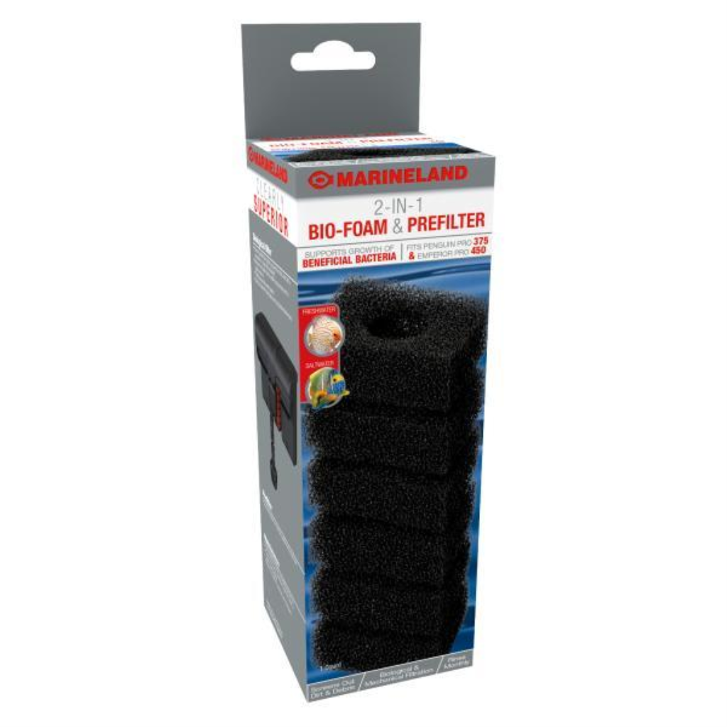 Marineland 2-in-1 Bio-Foam Prefilter for Penguin Pro 375 & Emperor Pro 450 Aquariums