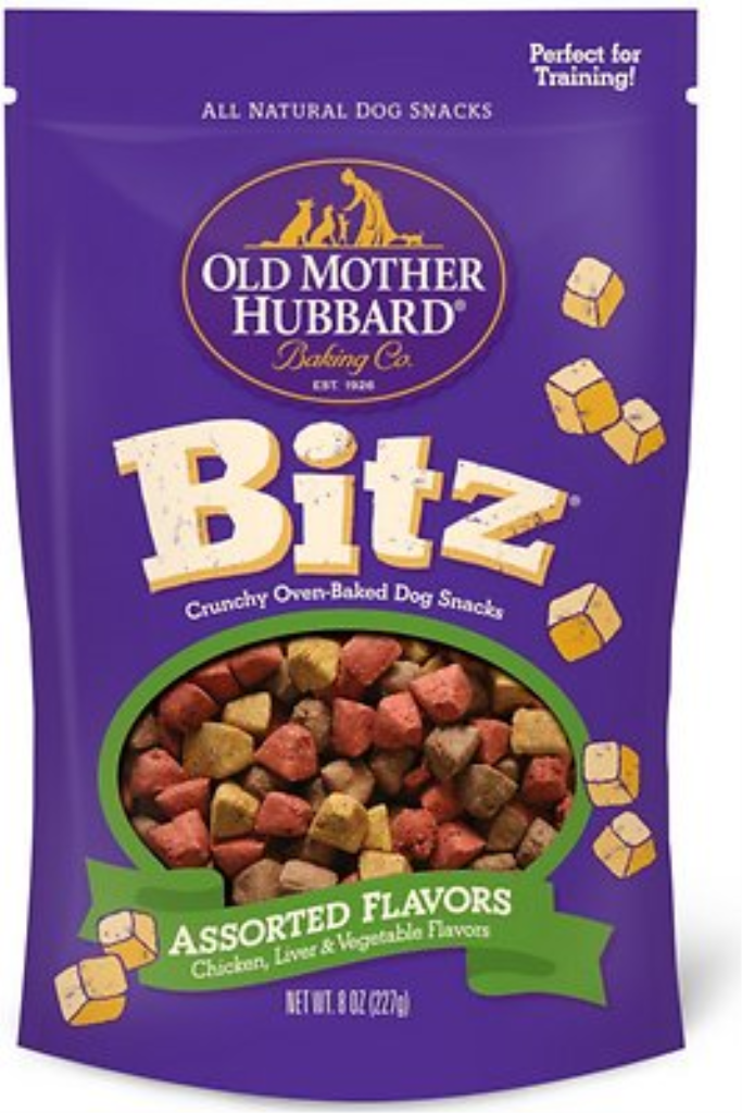Old Mother Hubbard Bitz Assorted Flavors Crunchy Baked Dog Treats, 8-oz