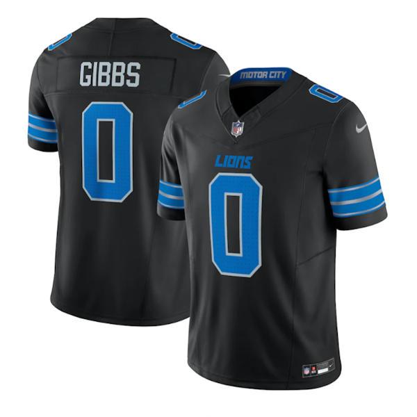 Jahmyr Gibbs Detroit Lions Nike Black Alternate 2 2024 Limited Jersey