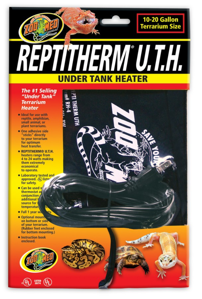 Zoo Med ReptiTherm Under Tank Terrarium Heater, 10-20-gal