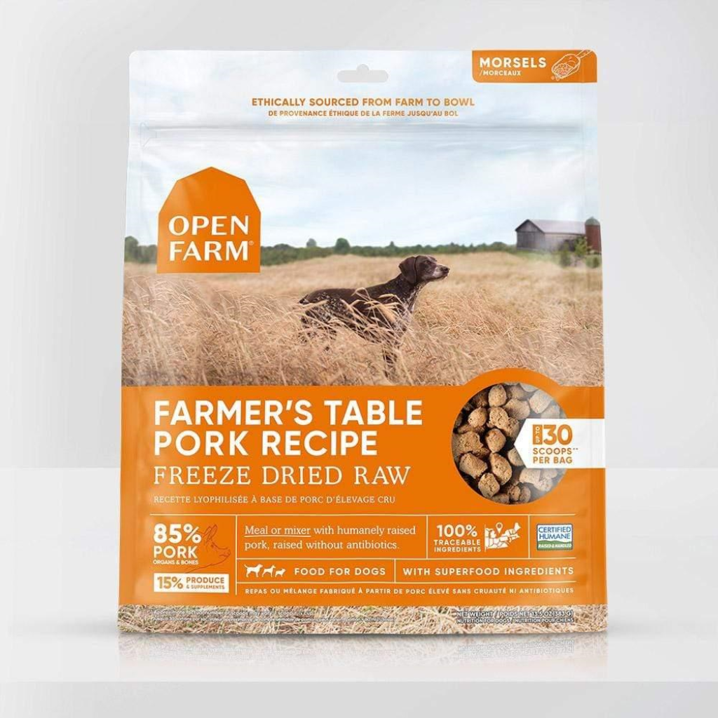 Open Farm Farmer's Table Pork Recipe Freeze-Dried Raw Dog Food, 13.5-oz