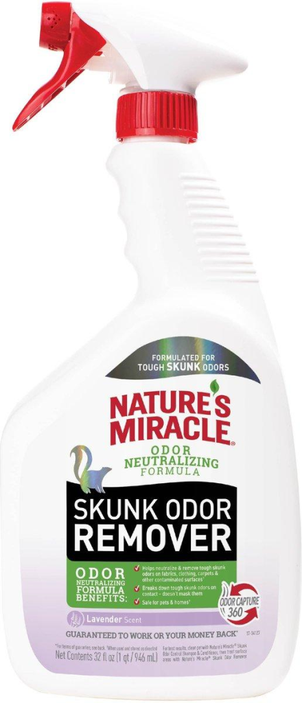 Nature's Miracle Lavender Scent Skunk Odor Remover Spray for Dogs, 32-oz