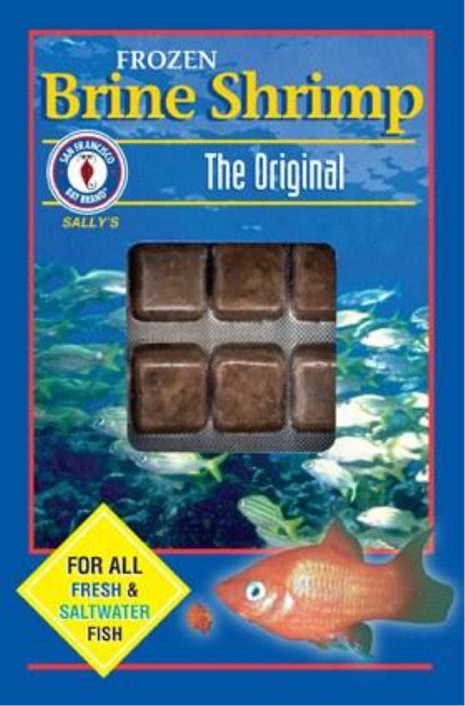San Francisco Bay Brand Brine Shrimp Cube Frozen Fish Food, 3.5-oz
