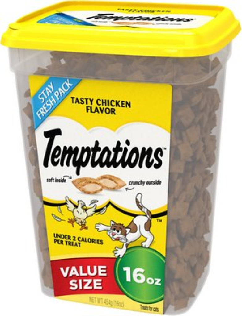 Temptations Tasty Chicken Flavor Cat Treats, 16-oz tub