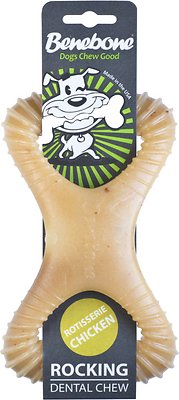 Benebone Rotisserie Chicken Flavored Dental Dog Chew Toy, Regular