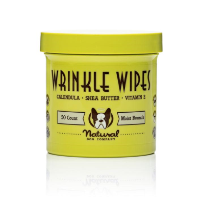 Natural Dog Company Wrinkle Wipes for Dogs, 50-count