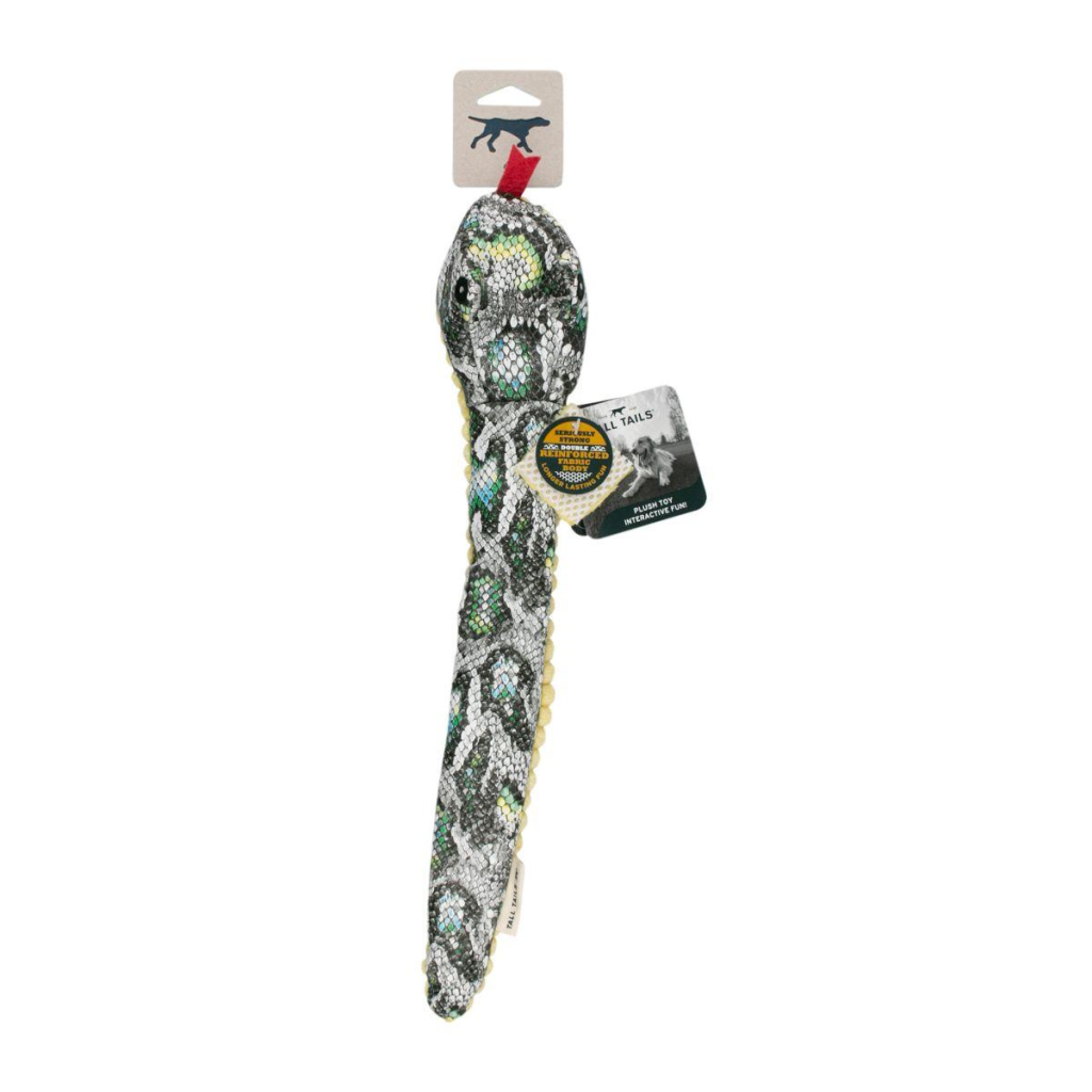 Tall Tails Stuffless Snake Squeaker Dog Toy, 16-in