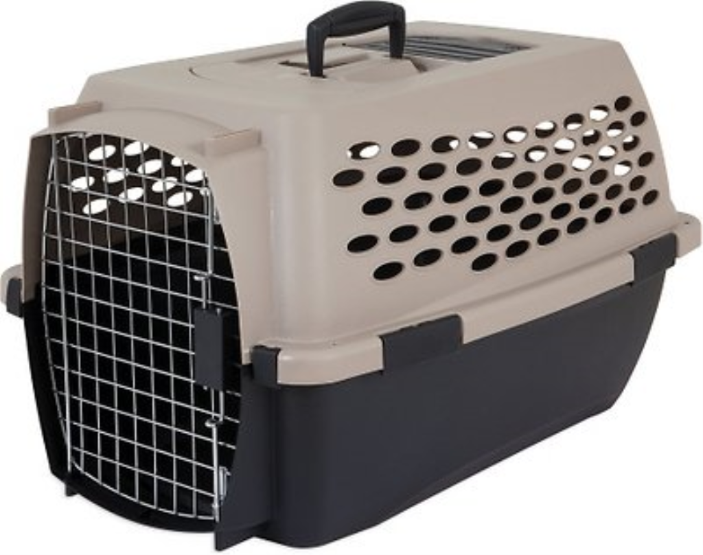 Petmate Vari Kennel Pet Carrier, Taupe/Black, 24-in