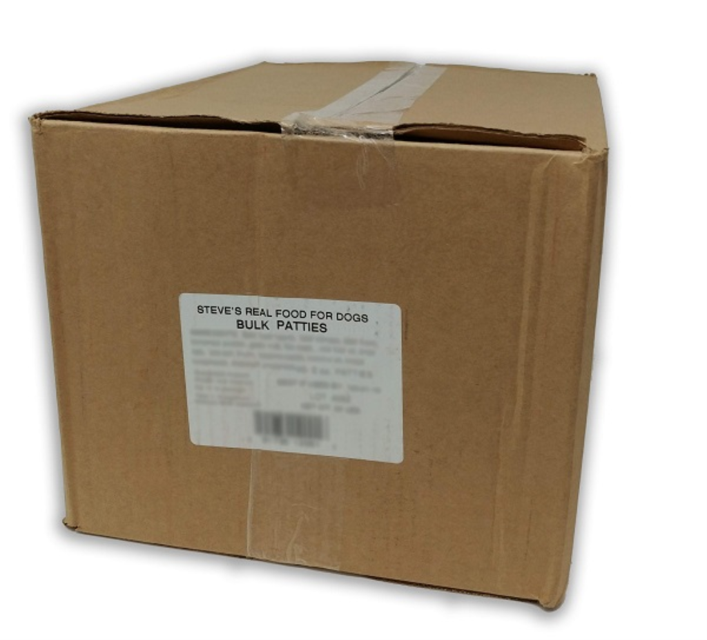 Steve's Real Food B.A.R.F. Diet Turkey Patties Raw Frozen Dog Food, 20-lb