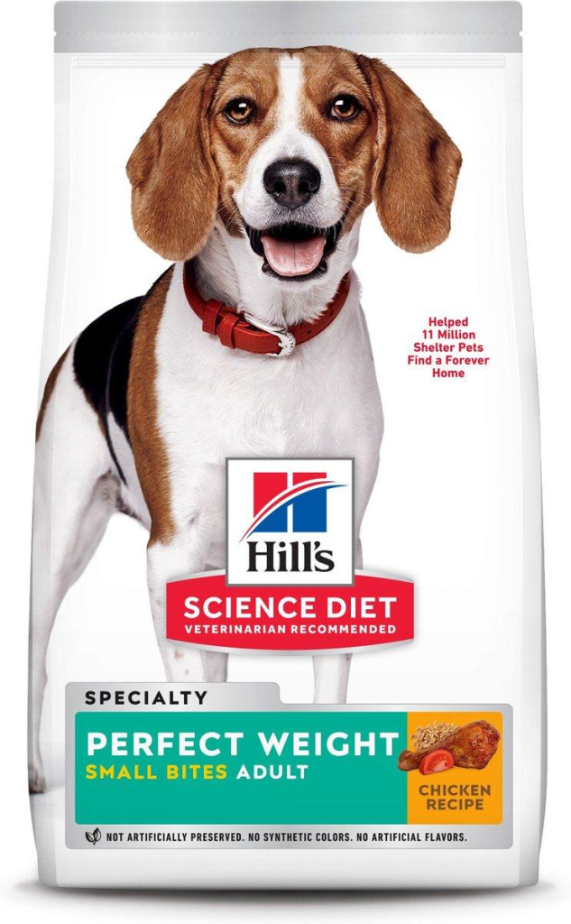 Hill's Science Diet Perfect Weight Small Bites Chicken Adult Dry Dog Food, 4-lb