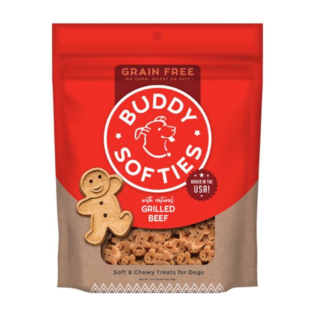 Buddy Biscuits Grain-Free Soft & Chewy with Slow Roasted Beef Dog Treats, 5-oz