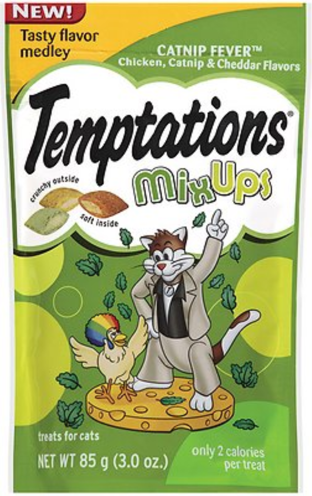 Temptations Mixups Catnip Fever Cat Treats, 3-oz