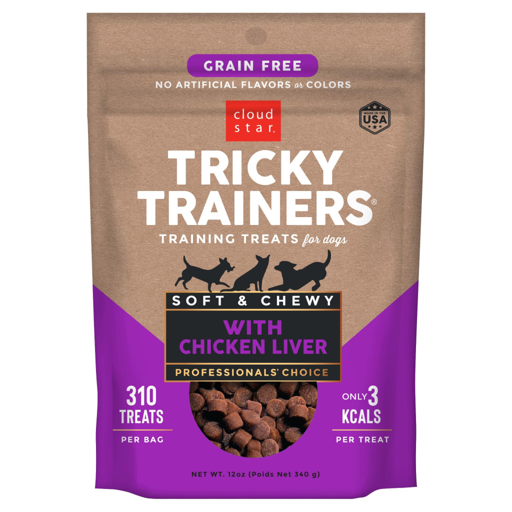 Cloud Star Tricky Trainers Chewy Grain Free Liver Flavor Dog Treats, 12-oz