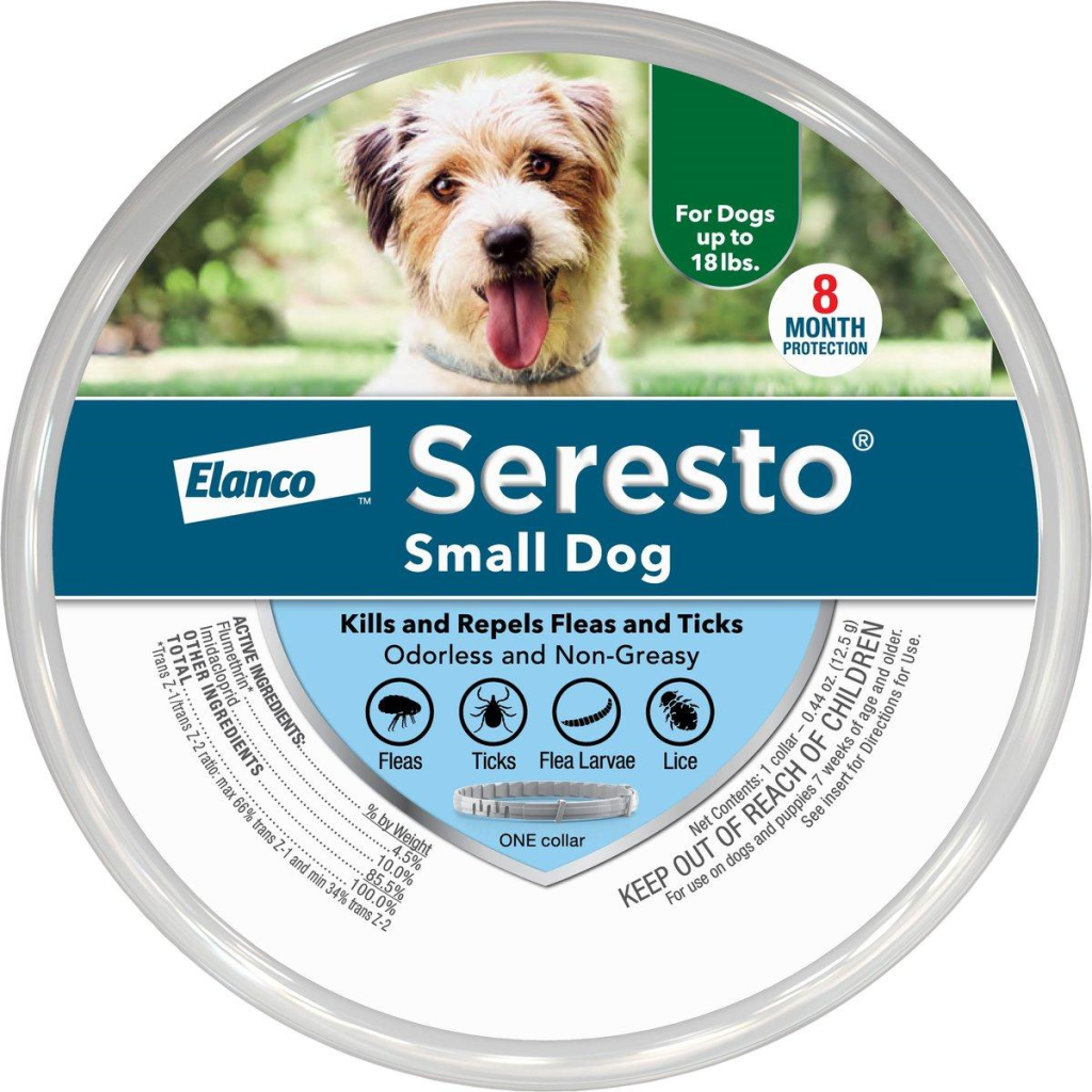Seresto 8 Month Flea & Tick Prevention Collar for Small Dogs (Up To 18-lb)